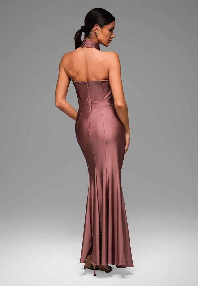Evening dress LA-OM-DLR082 - brown