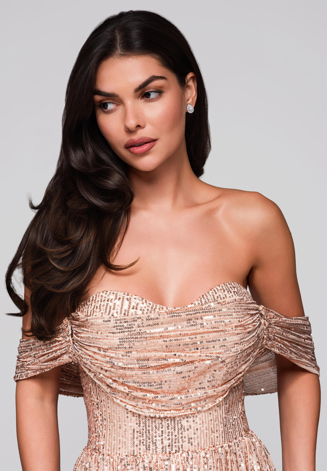 Evening dress LA-OM-DLR228 gold