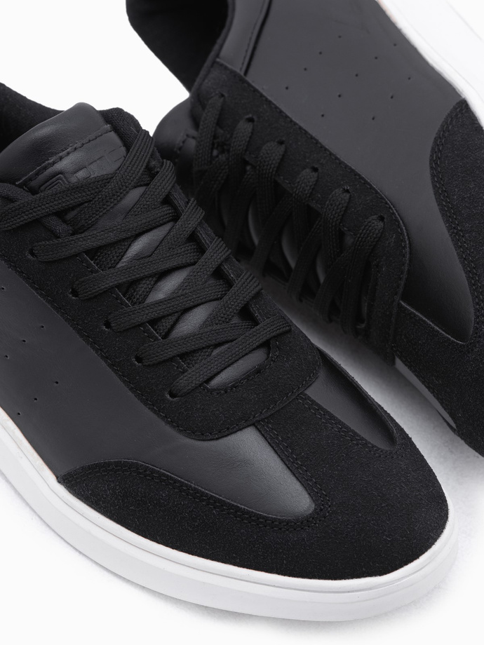 Casualowe buty męskie sneakersy OLDSCHOOL – czarne V2 T393