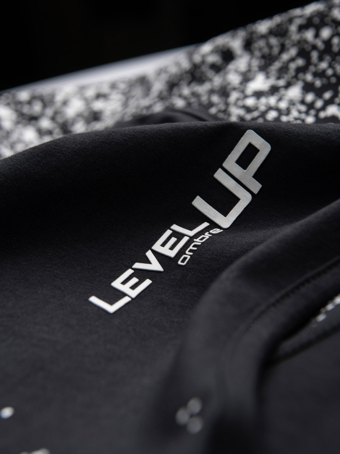 Men's gradient print cotton t-shirt - black V2 OM-TSPT-22SS-001