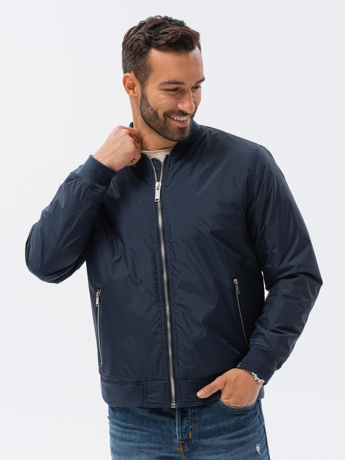 Men's bomber jacket - navy blue V19 C538