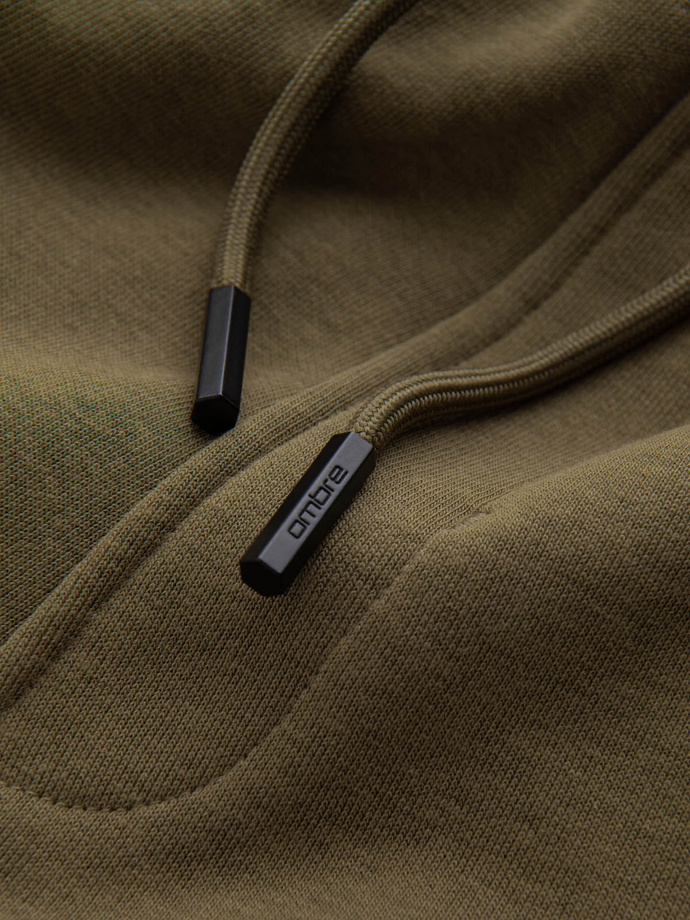 Men's BASIC cotton jogger sweatpants - olive V2 OM-PABS-0174