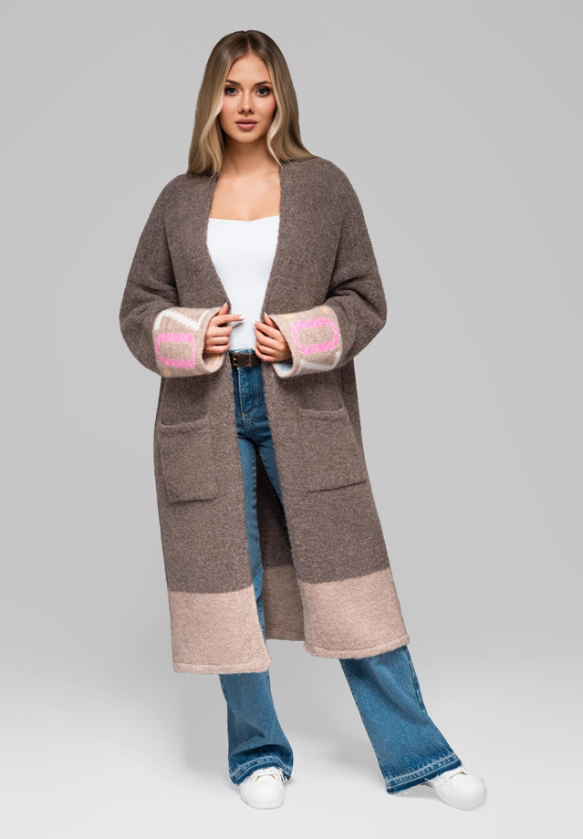 Sweter damski LW-SWCD-0115 - brown