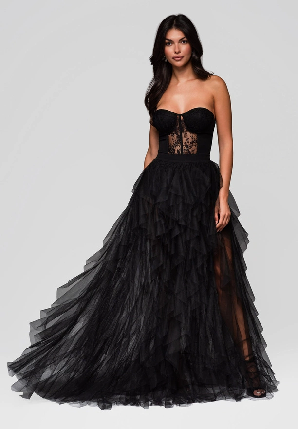 Evening dress LA-OM-DLR241 black