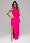Evening dress LA-OM-DLR101 - fuchsia