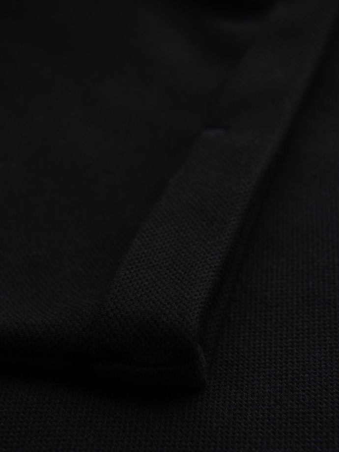 Dzianinowe szorty męskie z podwiniętymi nogawkami – czarne V2 OM-SRCS-0170