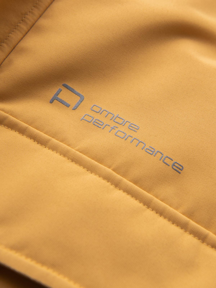 Men's long insulated jacket with reflective elements - yellow V2 OM-JALJ-0169