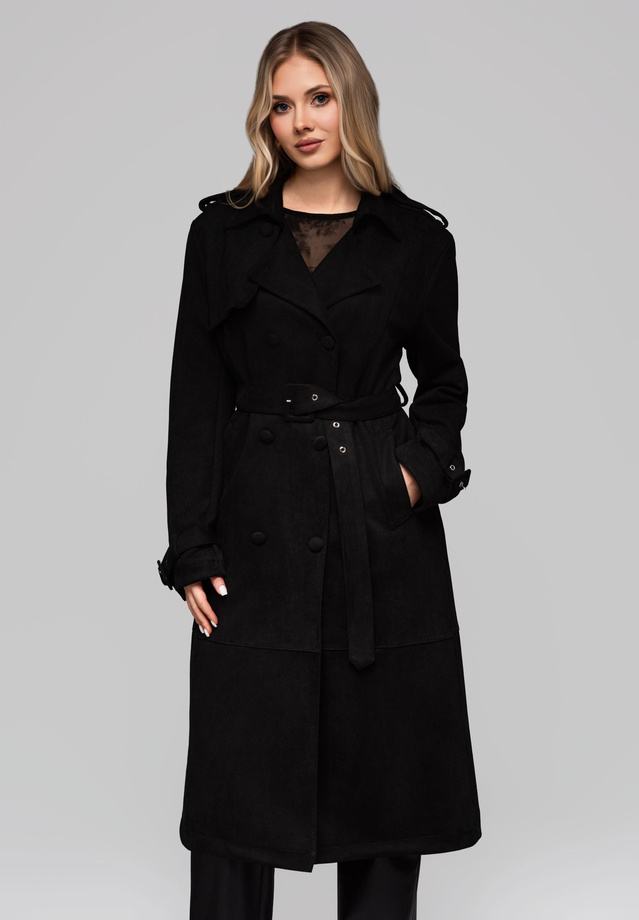 Women's trench coat LARICA OW-COLC-0107 v1 - black