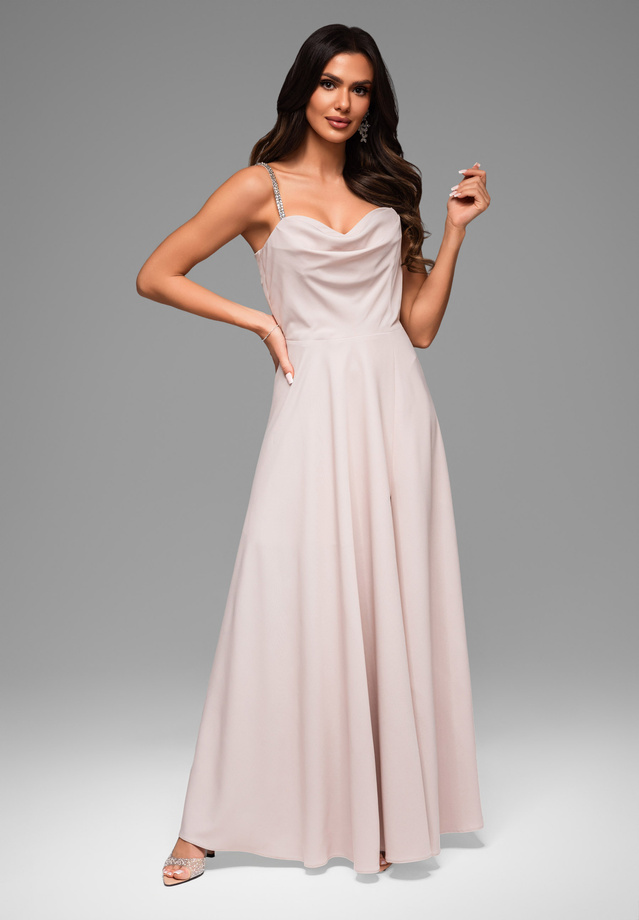 Evening dress LA-OM-DLR042 - beige
