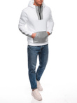 Bluza męska z kapturem B1696 - biała
