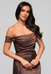 Evening dress LA-OM-DLR188 - brown