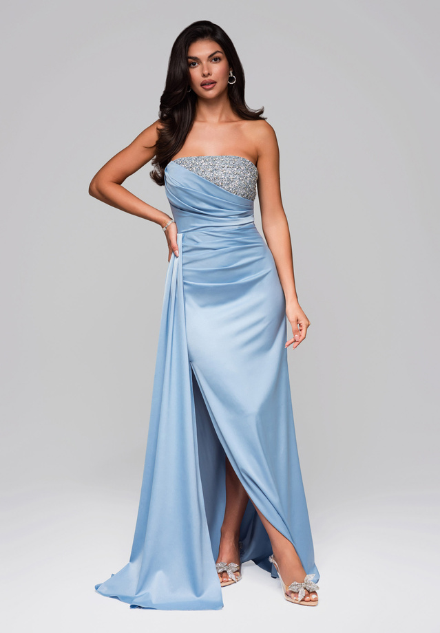 Sukienka wieczorowa LA-OM-DLR224 light blue