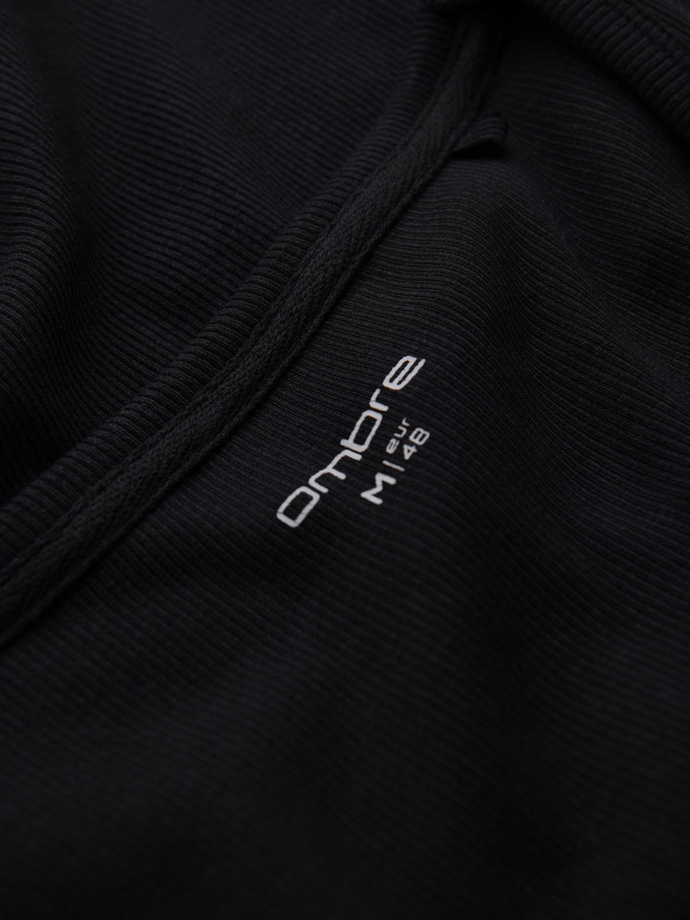 Bawełniana męska koszulka basic na ramiączkach – czarna V3 OM-TSBT-0239