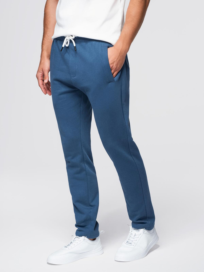 Men's sweatpants with unlined leg - dark blue V4 OM-PABS-0206