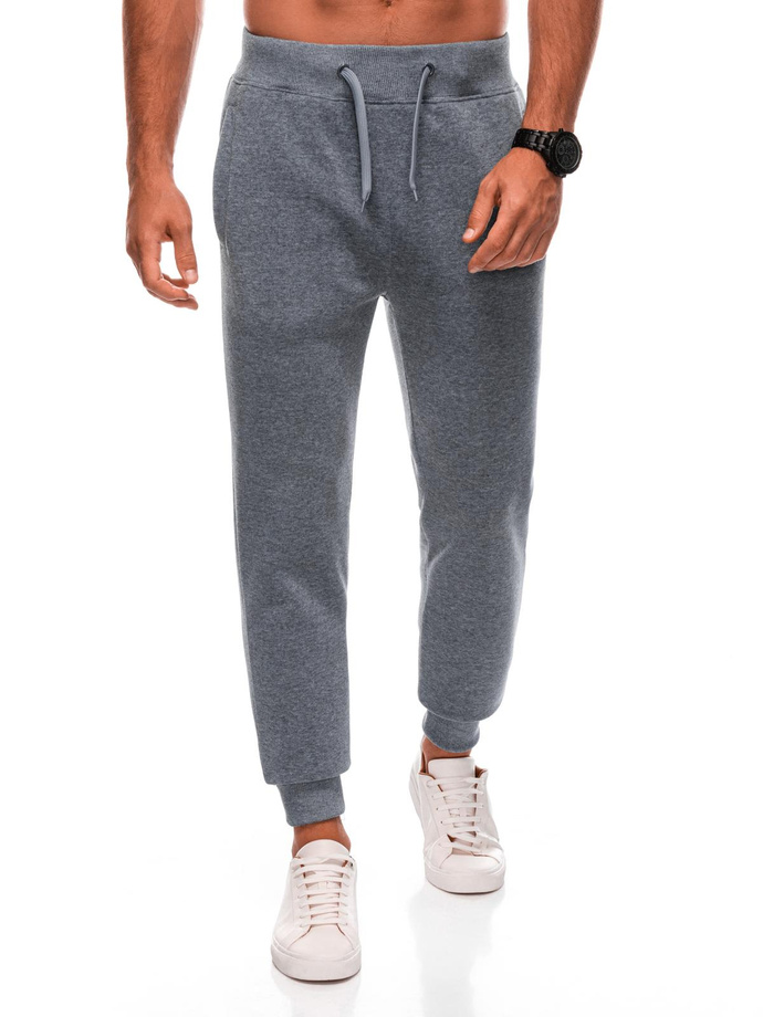 Men's BASIC uniform sweatpants joggers - grey melange V8 EM-PABS-0108