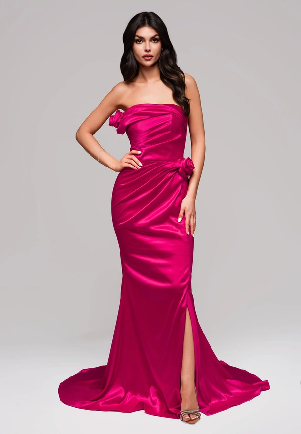 Evening dress LA-OM-DLR144 - fuchsia