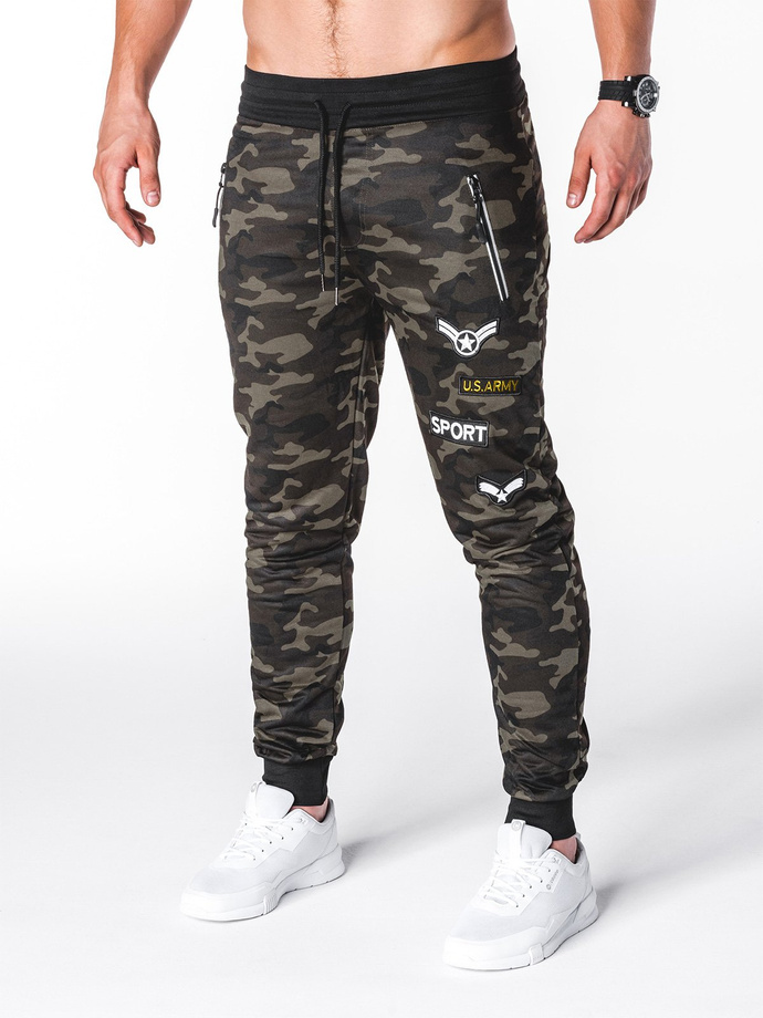 Men's sweatpants P697 - dark camo