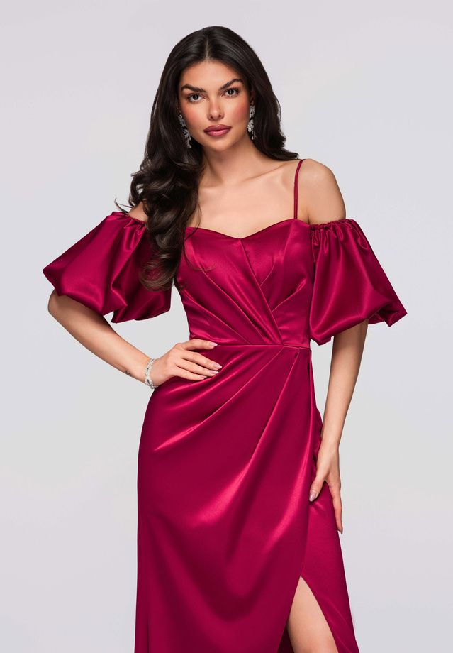 Evening dress LA-OM-DLR270 - burgundy