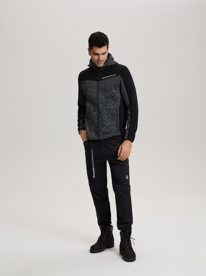 Men's sweatshirt DKR CROSS 4 B1564 - black melange