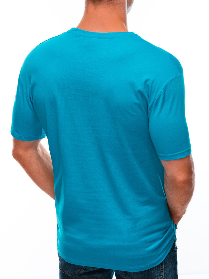Men's printed t-shirt S1601 - blue