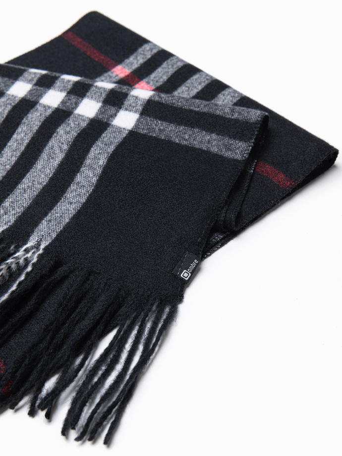 Men's scarf - black/red A408