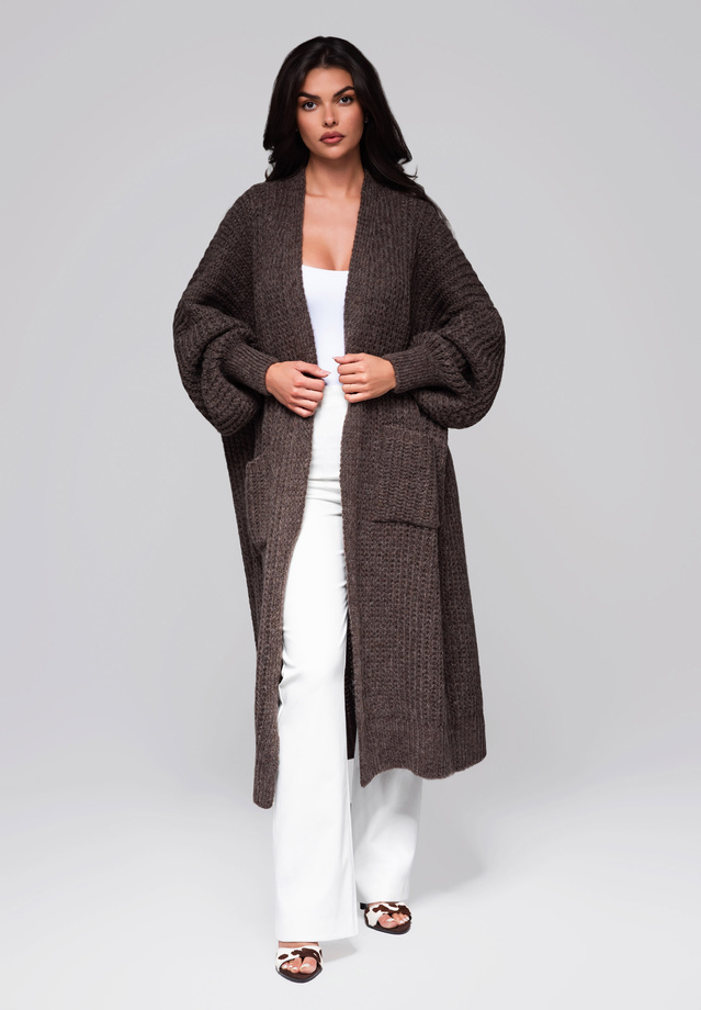 Women's cardigan LW-SWCD-0104 - chocolate