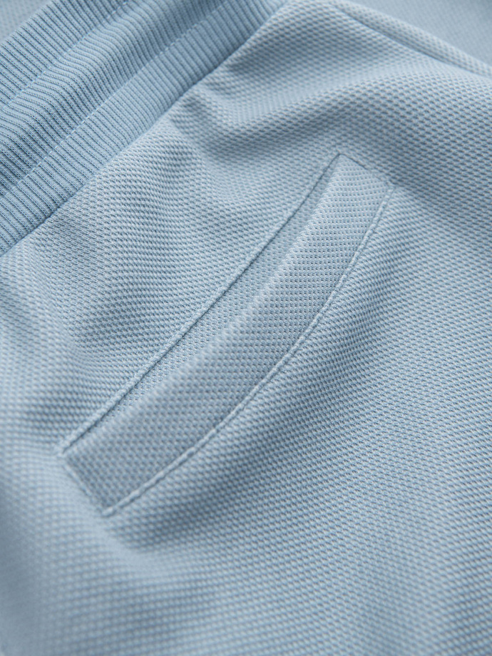 Men's structured knit sweatpants - light blue V4 OM-PASK-0211