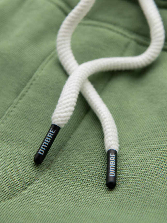 Spodnie męskie dresowe typu jogger - zielone V3 OM-PABS-0173