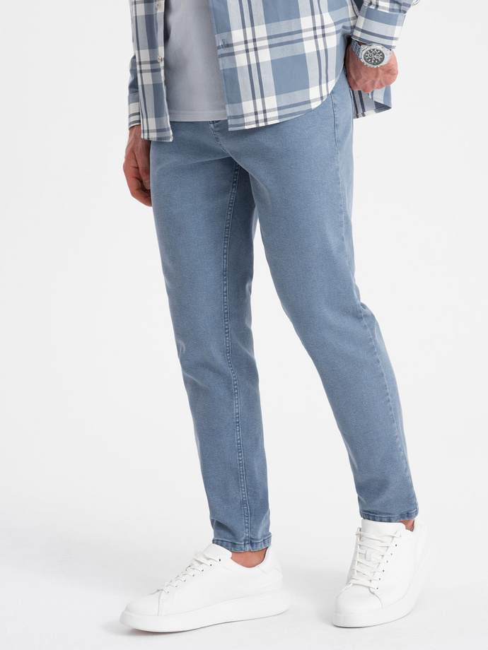 Men's denim pants without rubbing SLIM FIT - blue V3 OM-PADP-0148