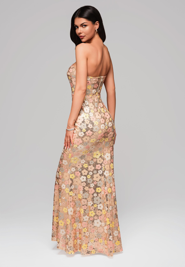 Evening dress LA-OM-DLR162 - gold
