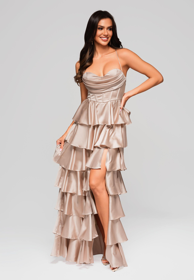 Evening dress LA-OM-DLR202 gold