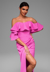 Evening dress LA-OM-DLR065 - fuchsia