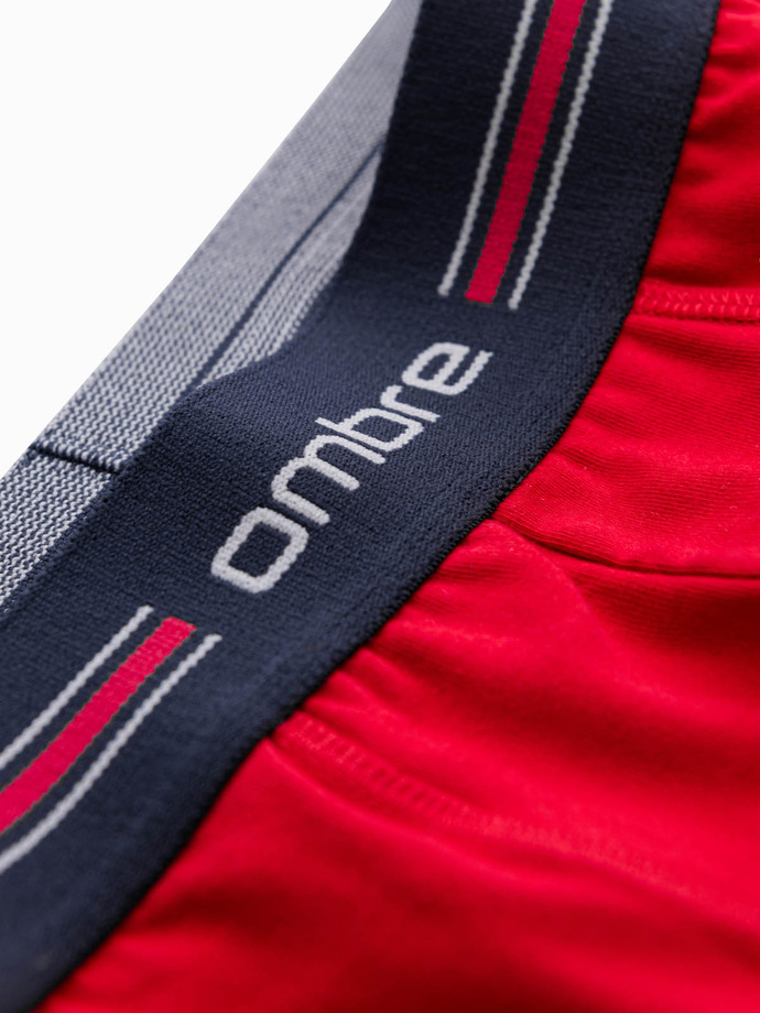 Classic fit men's boxer shorts with striped elastic band - 3 pack mix OM-UNBO-0109