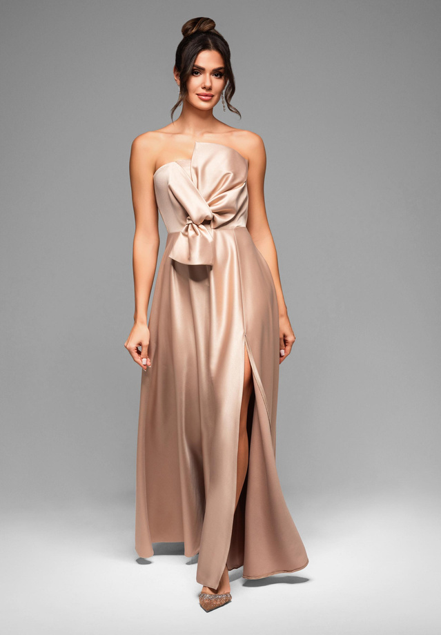 Evening dress LA-OM-DLR004 Regular Fit gold