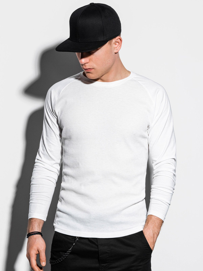 Men's plain longsleeve - white L119