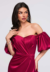 Evening dress LA-OM-DLR270 - burgundy