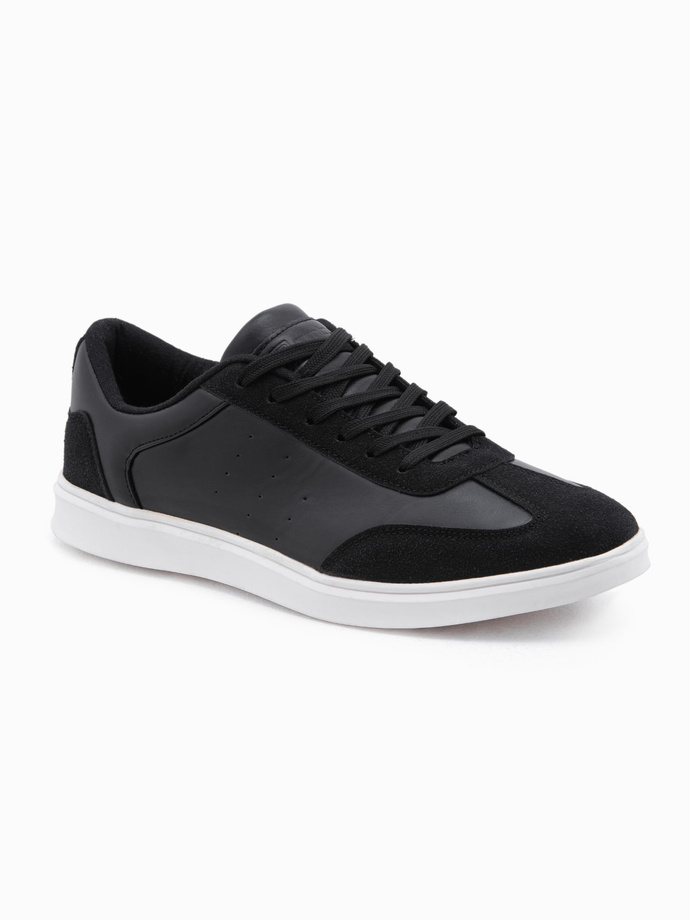 Casualowe buty męskie sneakersy OLDSCHOOL – czarne V2 T393