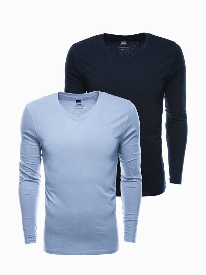 Men's V-NECK longsleeve set - mix 2-pack V6 Z41