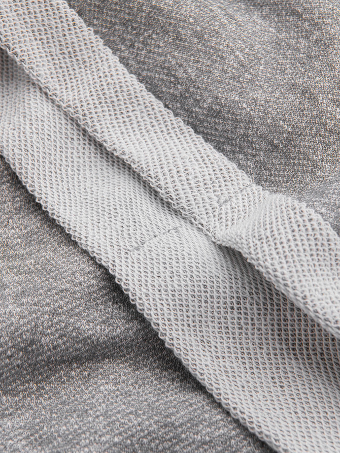 Spodenki męskie z tkaniny melanżowej LOOSE FIT - szare V6 OM-SRSK-0116