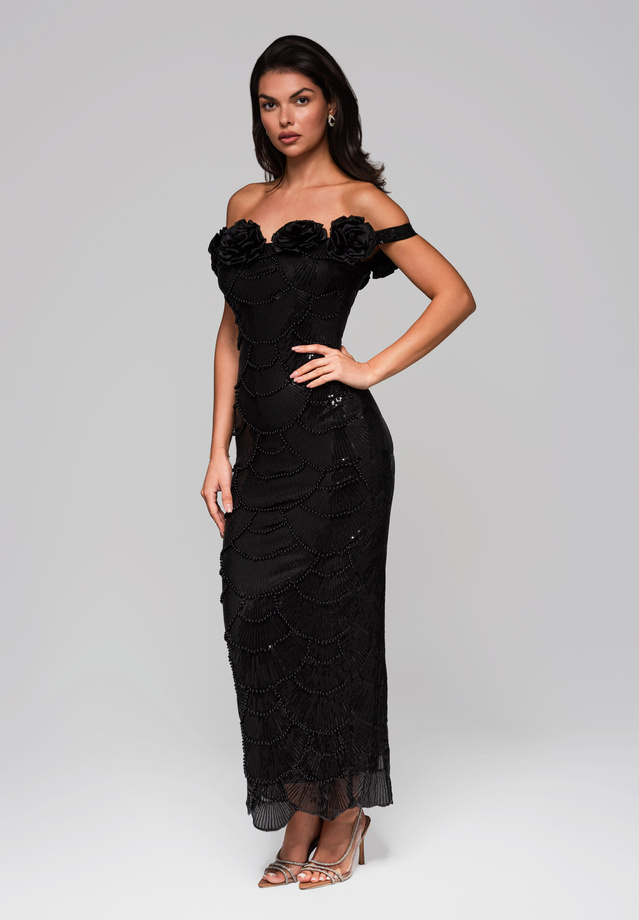 Evening dress LA-OM-DLR238 black