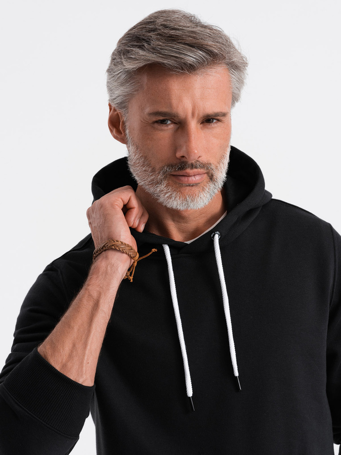 Men's hooded sweatshirt - black V B979