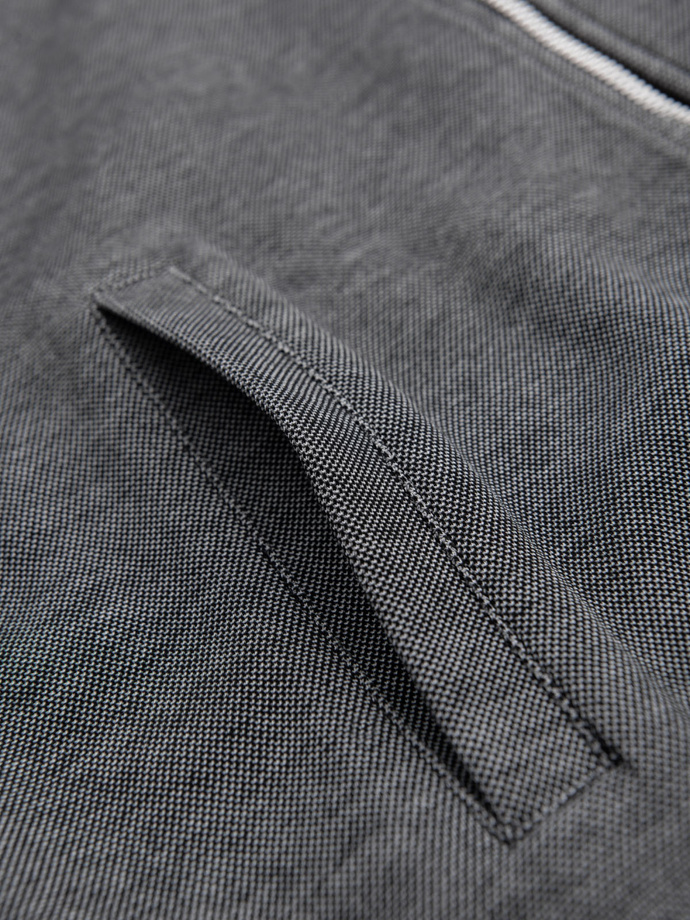 Męska bluza bomberka z dzianiny pique – czarna V1 OM-SSZP-0238