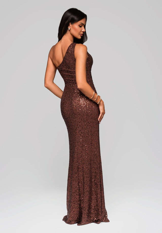 Evening dress LA-OM-DLR225 - brown