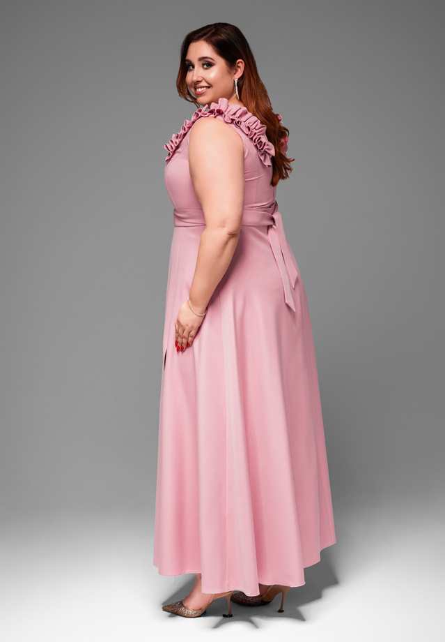 Evening dress LA-OM-DLR021 - powder pink