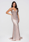 Evening dress LA-OM-DLR164 - beige