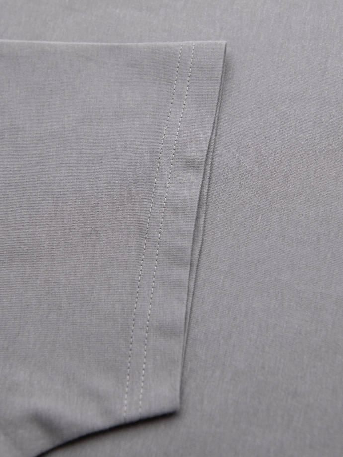 Męski klasyczny bawełniany T-shirt BASIC - szary V3 OM-TSBS-0236