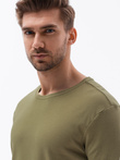 Men's printed t-shirt - olive S1387