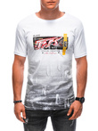 Men's printed t-shirt S1890 - white