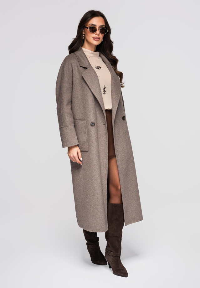 Płaszcz damski LARICA OW-COLC-0110 v1 - taupe