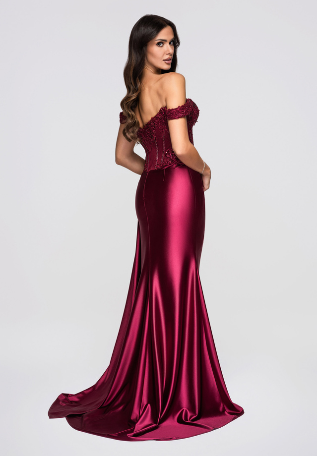 Evening dress LA-OM-DLR274 - burgundy